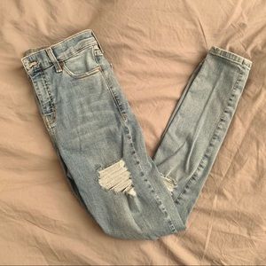 Sale🔥TopShop Ripped Baby Blue Jamie Skinny Jeans